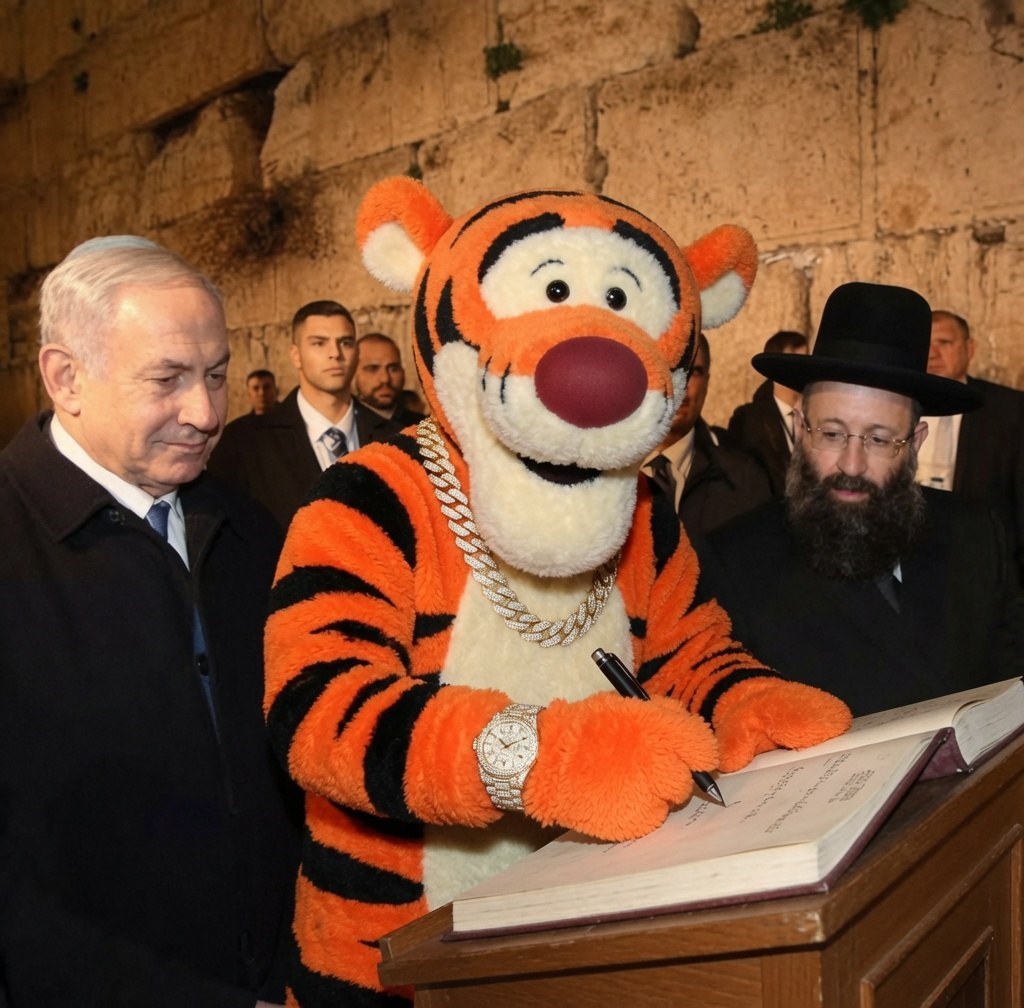 Archive photo. Signing the guest book at an ancient wall.
